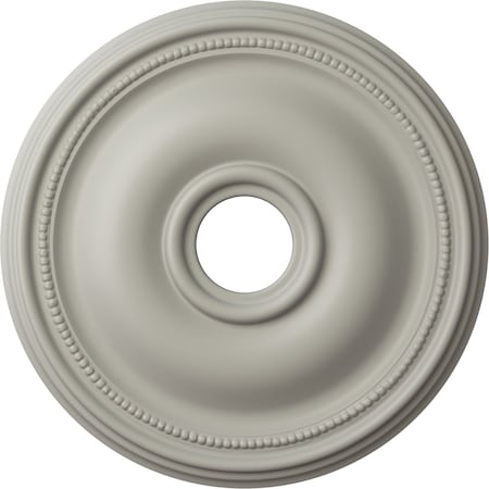 Ekena Millwork Bradford Ceiling Medallion (Canopies up to 4 3/8"), 18 1/8"OD x 3 3/4"ID x 1 1/8"P, Pot of Cream CM18BRPCF